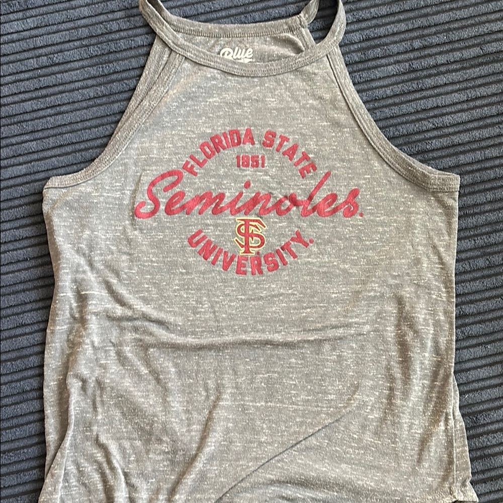 Blue 84 Gray and Pink Fitted Sleeveless Tank Top